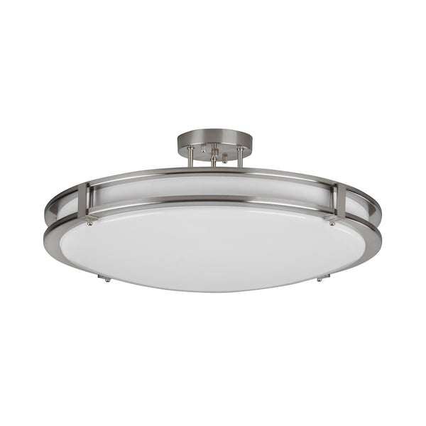 Afx Carlisle 18in. LED Semi-Flush, 120-277V, 34W, 5 CCT, Satin Nickel CAC18L5AJUDSN - main