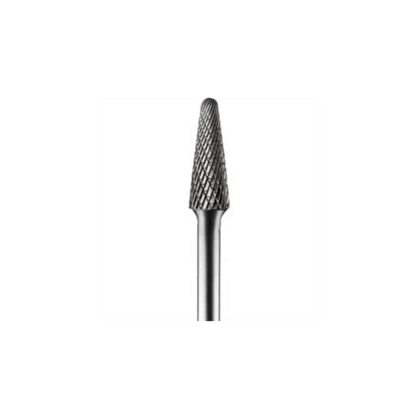 Pferd Carbide Taper/Radius Bur Bit, 1/2 inDia. x 1 1/8 inL Cut, 1/4 in Shank, Alt. Diamond 419-25162 - main