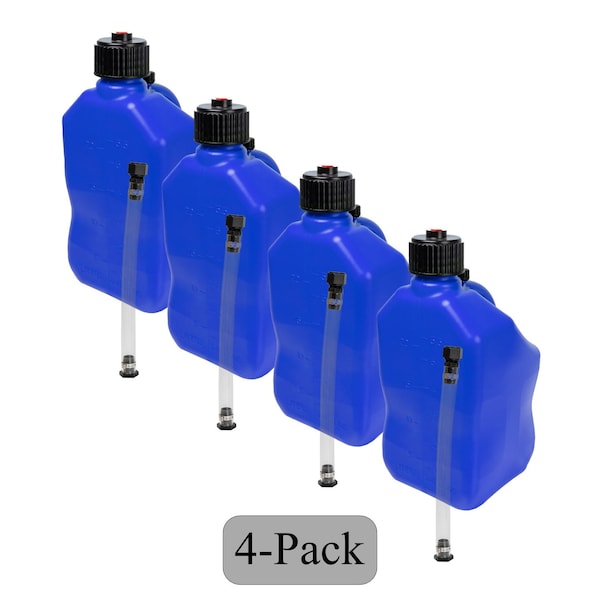 Bushman U-Jug Multi-Purpose 5.5 Gallon Utility Storage Jug - Blue - 4 Pack UJUG-BLUE-4PK - main
