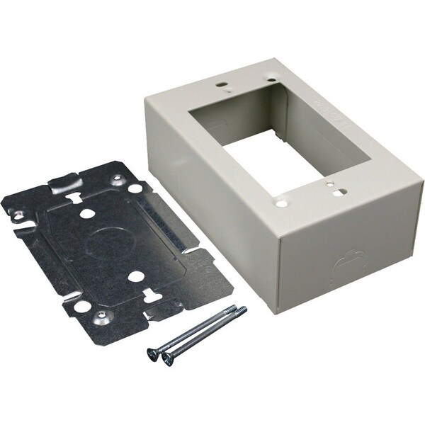 Legrand Device Box, 2400 Series, 1.75 in H, 4-3/4 in L, Ivory V2448 - main