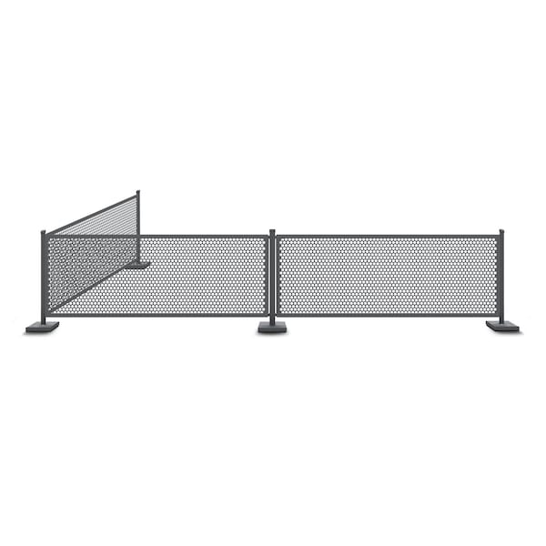 Factory 2U Commercial Patio Gray Aluminum Bar Restaurant Fence Kit, 23ft L, 34in H, Flexible Layout, Powdercoat w/ UV Topcoat 805682 - main