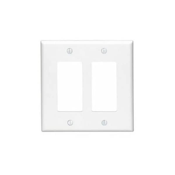 Leviton WALLPLAT2G GFCI DECOR WH PJ262-00W - main