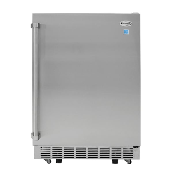 Koolmore 24'' Outdoor Stainless Steel Refrigerator 5.5 Cubic Foot Capacity w/ Auto defrost, and IPX4 Rating KM-OKS-OFRC-58SS - main