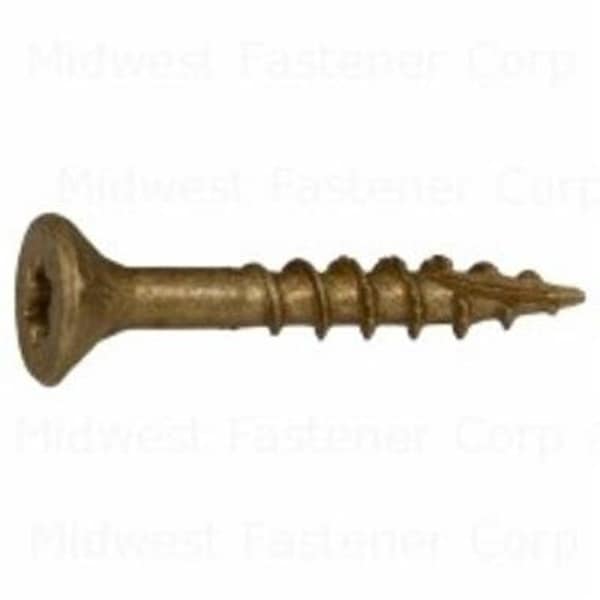 Midwest Fastener SaberDrive Deck Screw, #9 Thread, 1-1/4 in L, Serrated Thread, Bugle Head, Star Drive, Type 17 Point 50740 - main