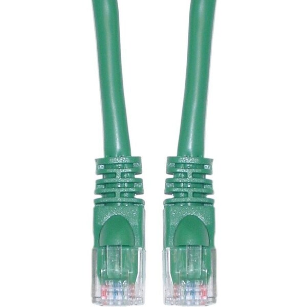 Cable Wholesale Cat5e Green Copper Ethernet Patch Cable, Snagless/Molded Boot, POE Compliant, 6 inch 10X6-05100.5 - main