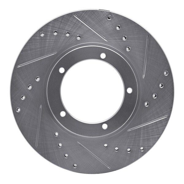 Dynamic Friction Co DFC Brake Rotor - Drilled and Slotted - Silver 631-02001R - main