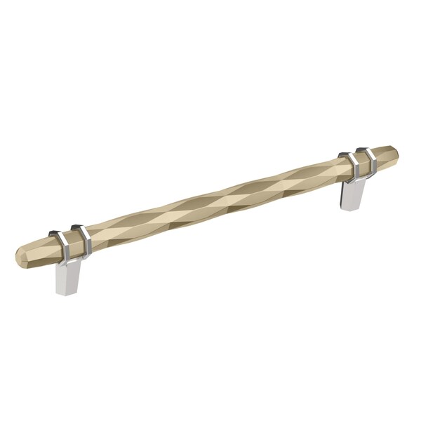 Amerock London 8 in 203 mm Center-to-Center Golden Champagne/Polished Chrome Cabinet Pull BP36663BBZ26 - main