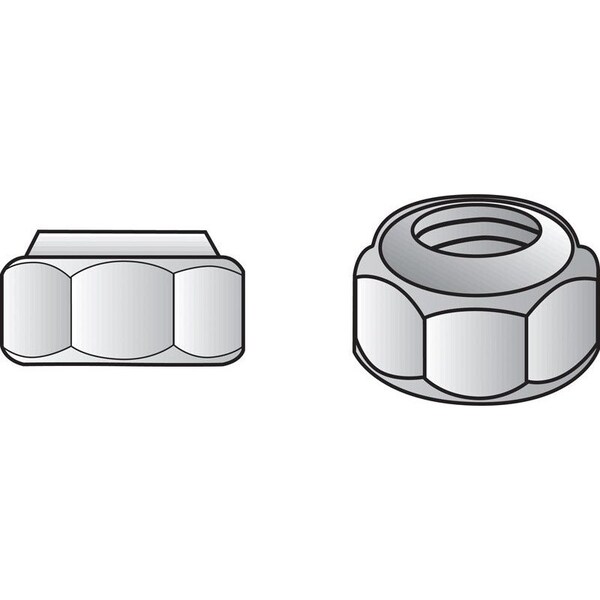 Hillman 3/8 in. Zinc-Plated Steel SAE Nylon Lock Nut, 100PK 180183 - main