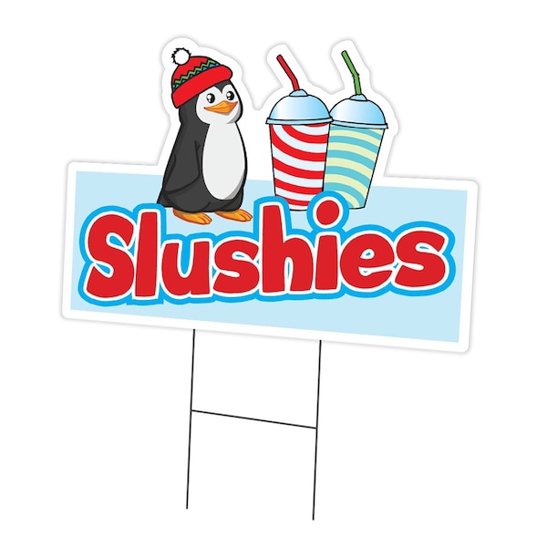 Signmission Slushies Yard Sign & Stake outdoor plastic coroplast window, C-DC-1824-DS-Slushies C-DC-1824-DS-Slushies - main
