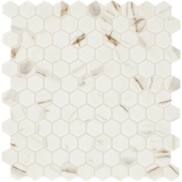 Daltile Uptown Glass 1in Hexagon Mosaic, 16.92 SQFT Per Carton, 18PK UP241HEXMS1P - main