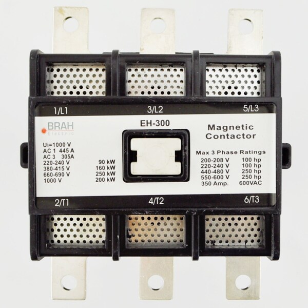 Brah Electric , Replacement 305A 600V 3P with 480VAC Coil for EH Series Contactor EH-300-30-22AS BEH-300-30-22AS - main