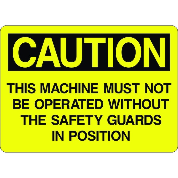 5S Supplies Caution Sign - 10in x 14in Adhesive Vinyl Sign CAUT0139-1014-AV - main