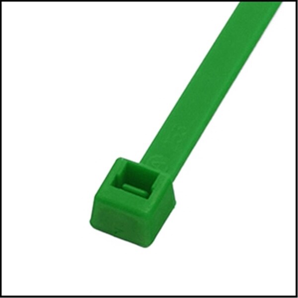 Fast Fans Cable Tie, 4 in L, Green, Nylon, 18 lb Strength, 100 PK FA2576027 - main