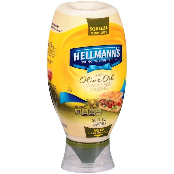 Hellmanns Mayonnaise Dressing with Olive Oil, 20 Fluid Ounce, 12PK 35385 - main