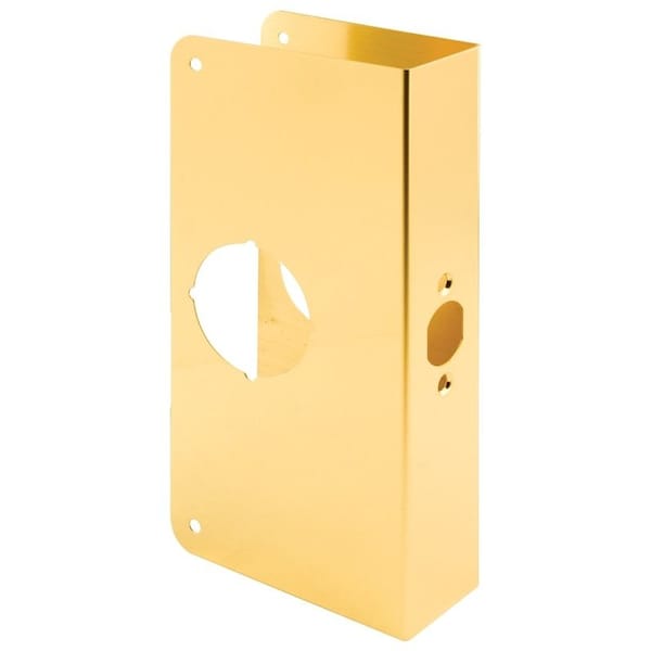 Defender Security Door Reinforcer Brass 1-3/8in U 9541 - main