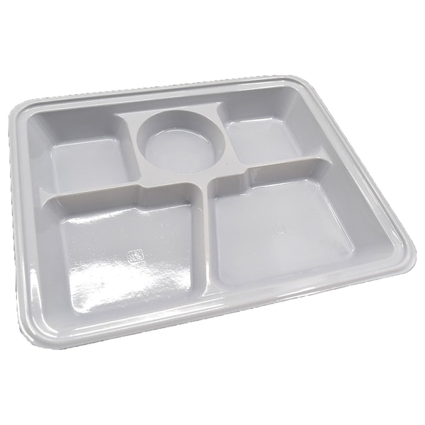 Rdi Plastic 5 Compartment Rectangle Plates 200cs, 200PK PLT-PS-5 C - main
