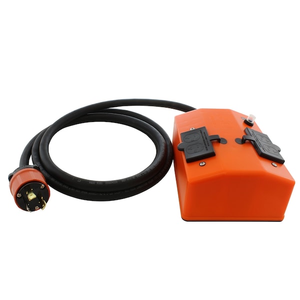 Ac Works NEMA 5-20, NEMA L5-30, 1.5 ft, Orange L530PDU-018 - main