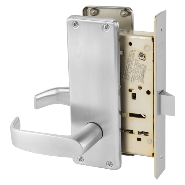 Sargent Grade 1 Passage or Closet Mortise Lock, L - Lever, WT - Escutcheon, Field Reversible, ASA Strike, S 8215 WTL 26D - main