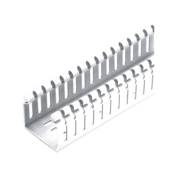 Panduit Base Wiring Duct, Type HN, Hinged Cover, Narrow Slot, White, 3" x 4", PK6 HN3X4WH6 - main