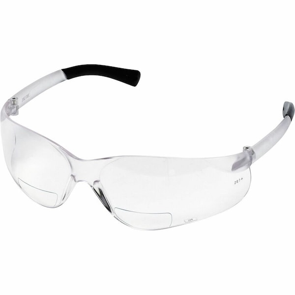 Mcr Safety Reader Safety Glasses, Clear Frameless Frame, Clear Lens, Anti-Scratch Coating, Regular BKH15 - main
