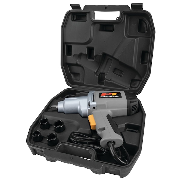 Performance Tool 1/2 in. Impact Wrench, 220 ft-lbs Torque, Impact Sockets, Carrying Case W50080 - main