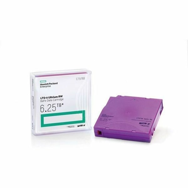 Hpe LTO-6 Ultrium Cartridge, 6.25TB, Re-Writable, Purple C7976A - main
