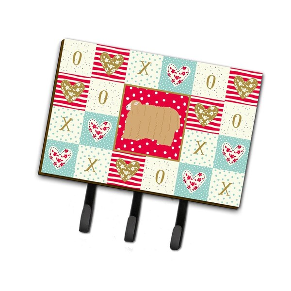 Carolines Treasures 6 x 2 x 9 in. Lincoln Longwool Sheep Love Leash or Key Holder CK5398TH68 - main