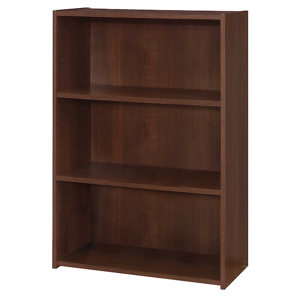 Homeroots 36" Brown Wood Adjustable Bookcase 355728 - main