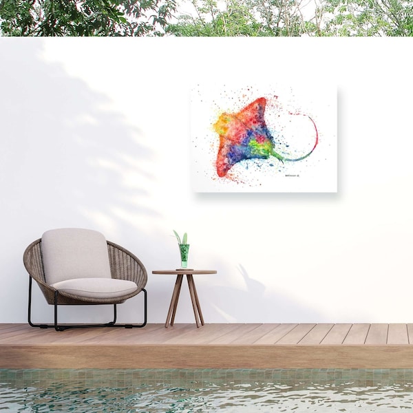Trademark Fine Art Outdoor Canvas Art Dave Bartholet 'Stingray' Wall Art for Patios, or Gardens GRL00199-OC2432WR - main