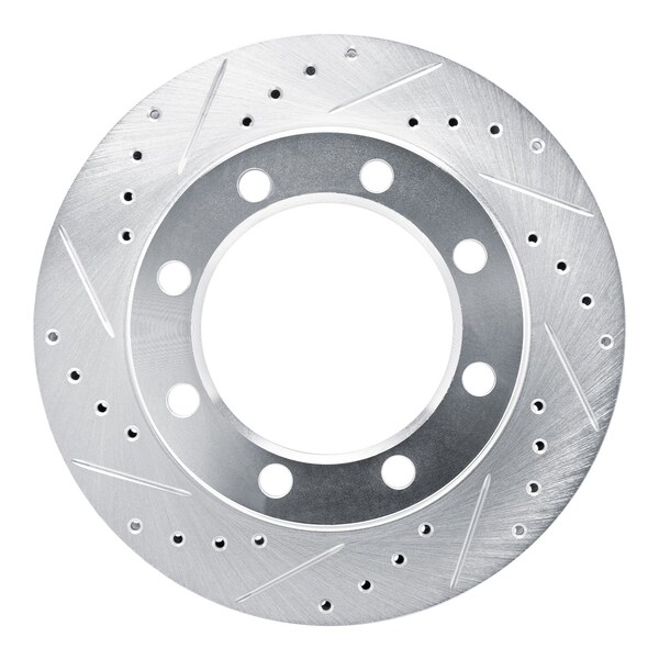 Dynamic Friction Co DFC Brake Rotor - Drilled and Slotted - Silver 631-54104L - main