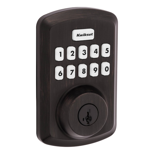Kwikset Keypad Keyed Entry Locks Electronic Deadbolt Venetian Bronze 9250TRS-11PS - main