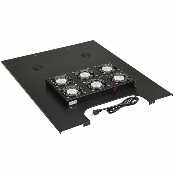 Eaton Tripp Lite series RoofMounted Fan Panel for Wide Rack Enclosure Cabinets 6 120V Fans 515P Plug SRFANROOFWD - main