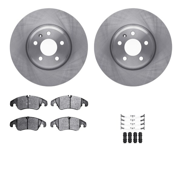 Dynamic Friction Co DFC Rotors with EURO 5000 Ceramic Brake Pads includes Hardware 6612-73245 - main