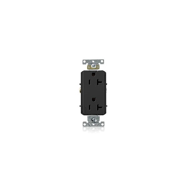 Leviton Duplex Straight Blade Receptacle, 5-20R, 20 A, 125V AC, 2 Pole, 3 Wire, Flush Mount, Grounded 16352-E - main
