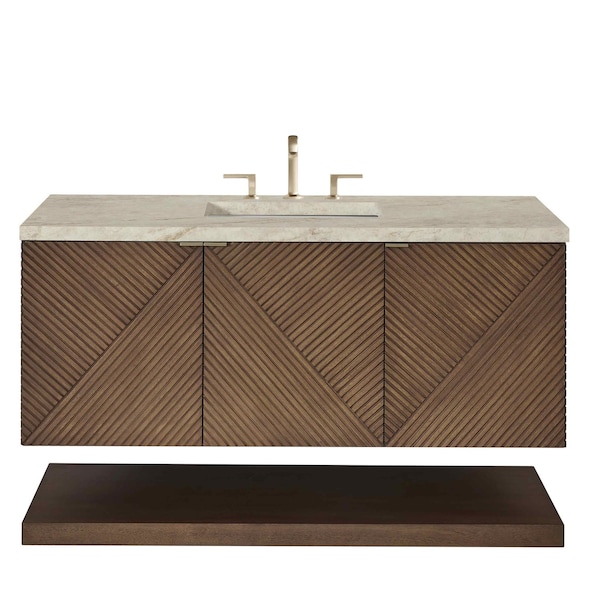 James Martin Vanities Marcello 48" Single Vanity, Chestnut, w/ 3 CM Tajnar Eclos Top D200-V48-CSN-3TJR - main