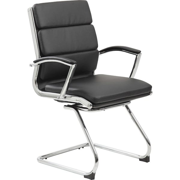 Boss Executive CaressoftPlus Chair with Metal Chrome Finish, Guest Chair B9479-BK - main