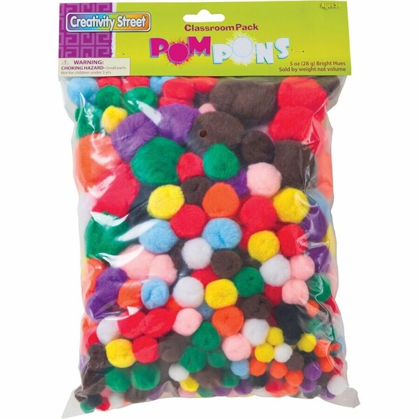 Creativity Street Pompoms, Clssrm Pk, Ast, PK300 AC815001 - main