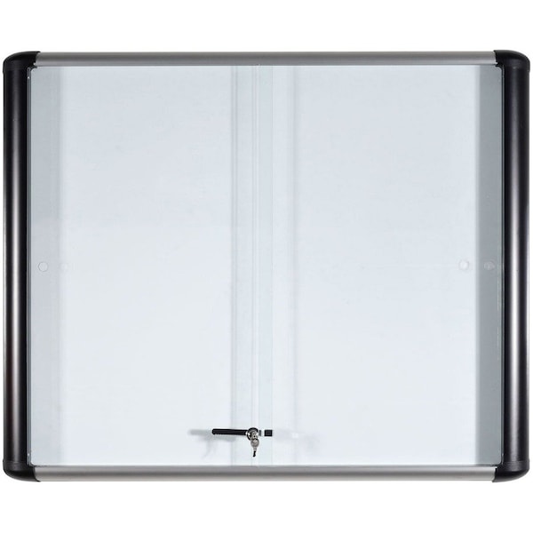 Mastervision Enclosed Porcelain Bulletin Board 51"W x 39"H VT640109630 - main