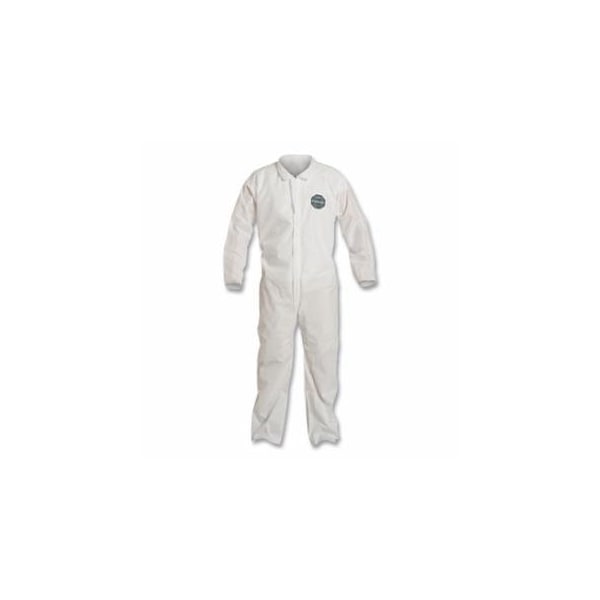 Dupont Proshield 10 Coverall, Collar, Open Wrists and Ankles, Zipper Front, Storm Flap, White, 25PK 251-PB120SW-2XL - main