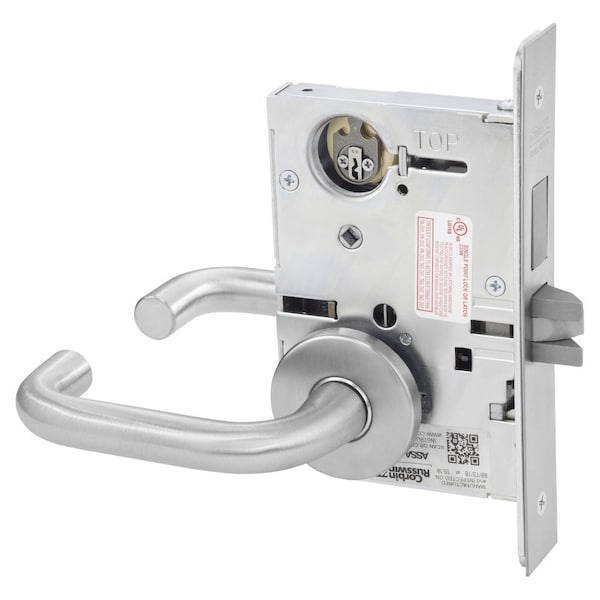 Corbin Russwin Dormitory or Entrance Mortise Lock, LW Lever, A Rose, Satin Chrome, Less Core ML2065 LWA 626 LC - main