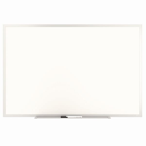 Tru Red Melamine Dry Erase Board, 36in x 24in, White Surface, Gray/Natural Aluminum Frame TR59355 - main