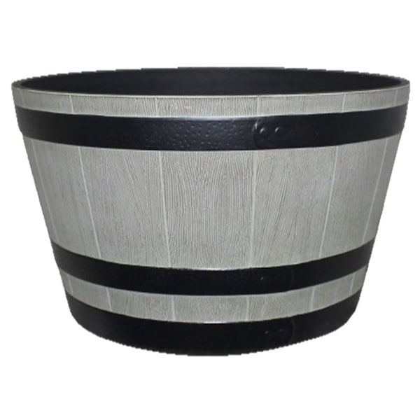 Southern Patio Whiskey Barrel Planter, 1512 in Dia, 154 in W, 154 in D, HDR, BirchwoodGray HDR-055457 - main