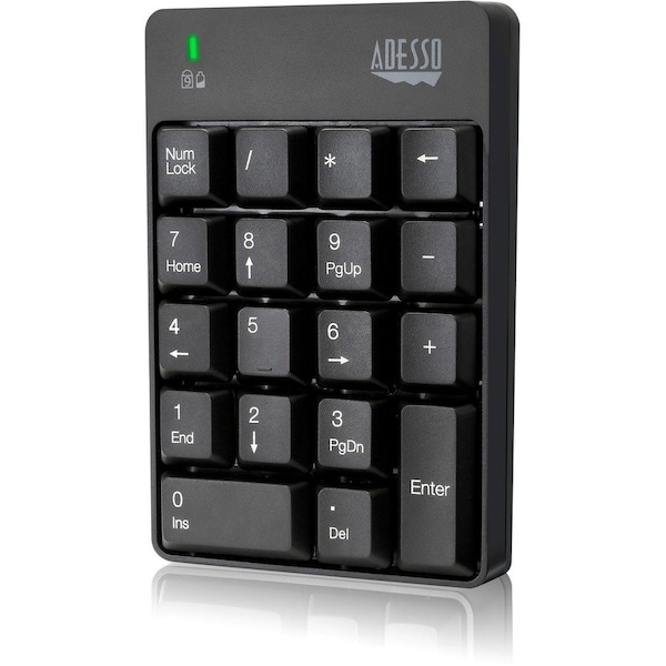 Adesso Wireless 18-Key Numeric USB Keypad, Black WKB6010UB - main