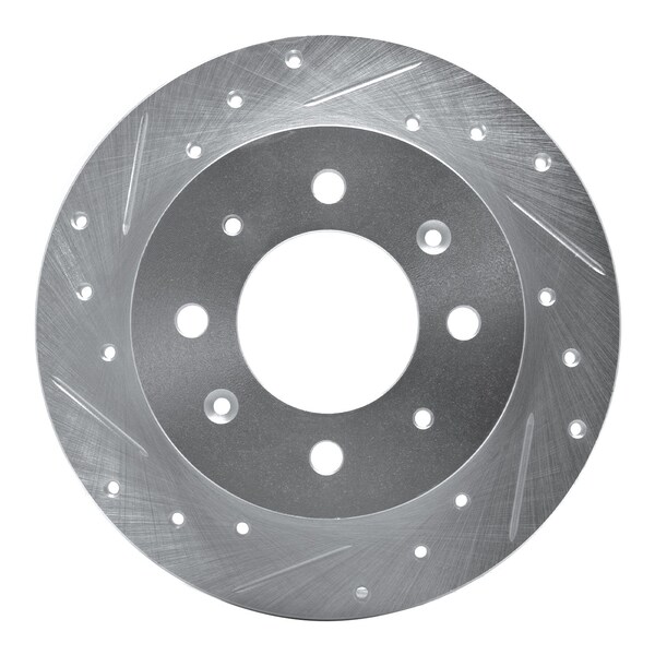 Dynamic Friction Co DFC Brake Rotor - Drilled and Slotted - Silver 631-21008L - main