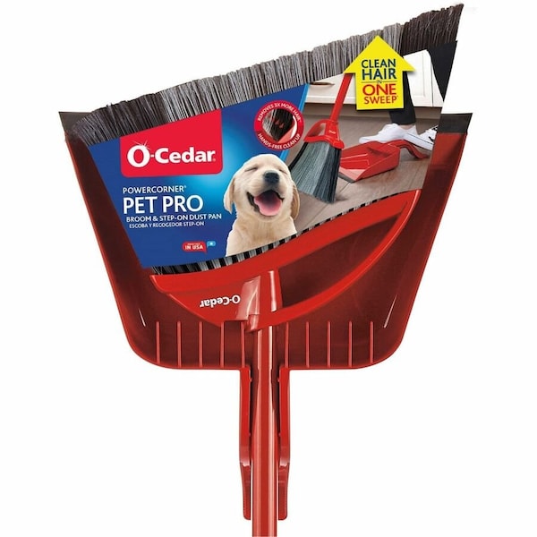 O-Cedar PowerCorner Pet Pro Broom, Red, Black, Gray 168020 - main