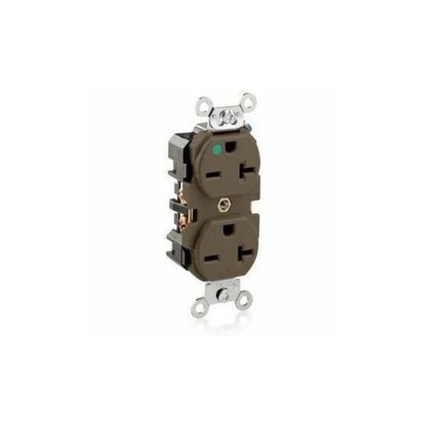 Leviton Hospital Grade Duplex Receptacle, 20 Amp, 250 Volt 8400 - main