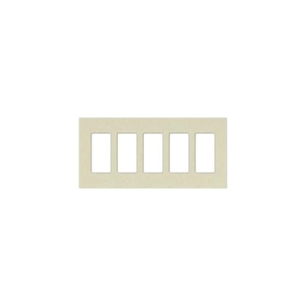 Lutron Designer Wall Plates, Number of Gangs: 5 Satin Finish, Biscuit SC-5-BI - main
