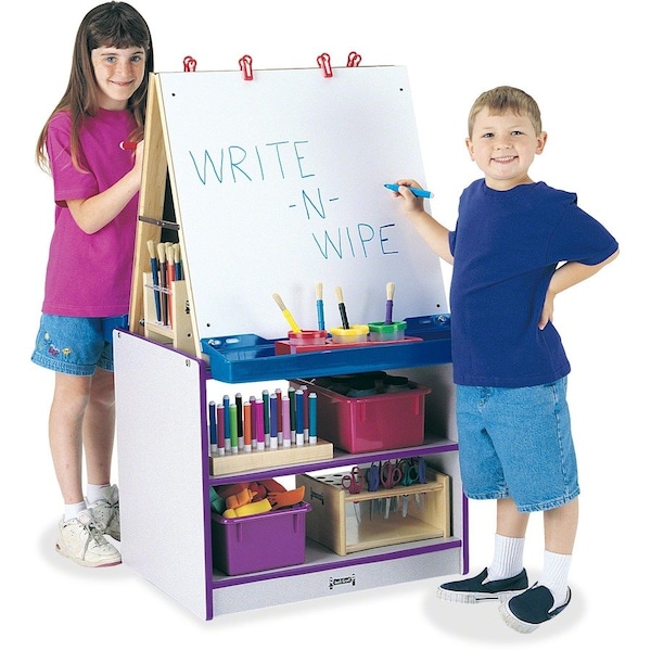 Jonti-Craft Rainbow Accents 2 Station Art Center, Purple 0289JCWW004 - main