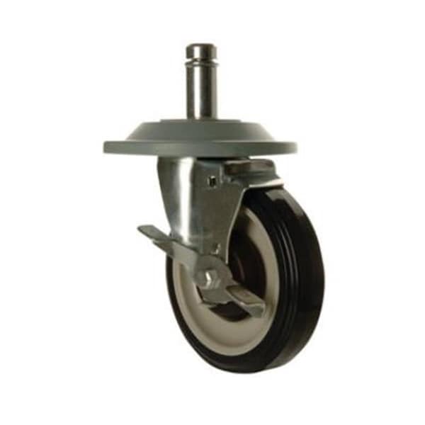 Focus Foodservice FocusFoodService 5 in. Swivel Stem Caster with Brake and Bumper FSCAST5B - main