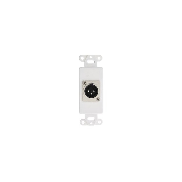 Cable Wholesale Decora Wall Plate Insert, White, XLR Male to Solder Type 301-1004 - main